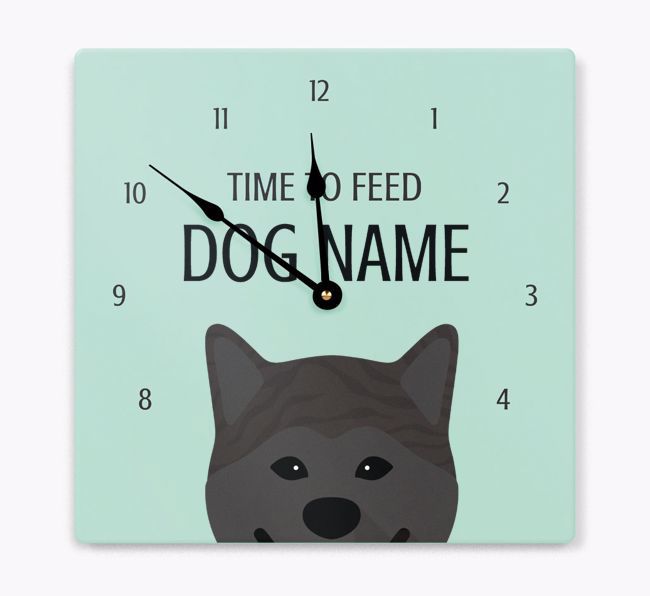 Time To Feed: Personalized {breedFullName} Wall Clock